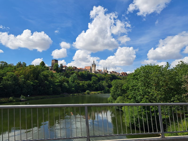 Burg, Bad, Greifvögel und Otter
